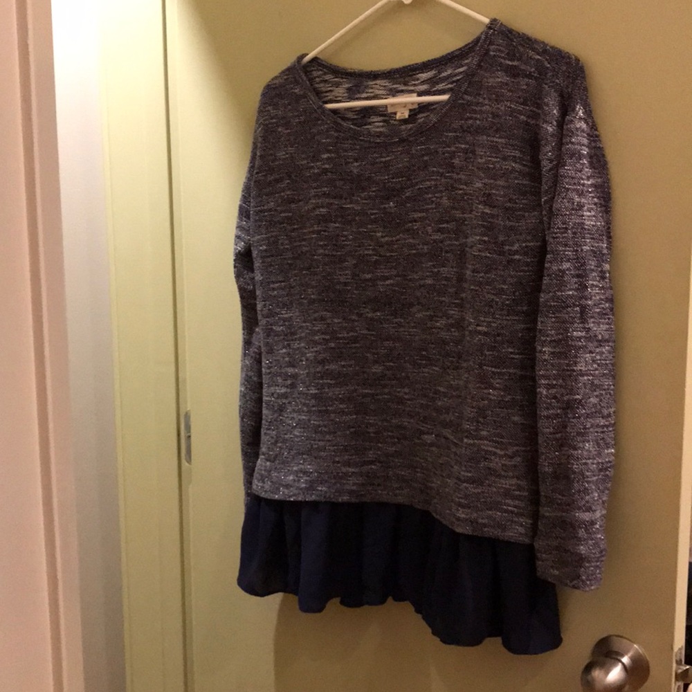 DONATING TOMORROW Maison Jules blue gold sweater M